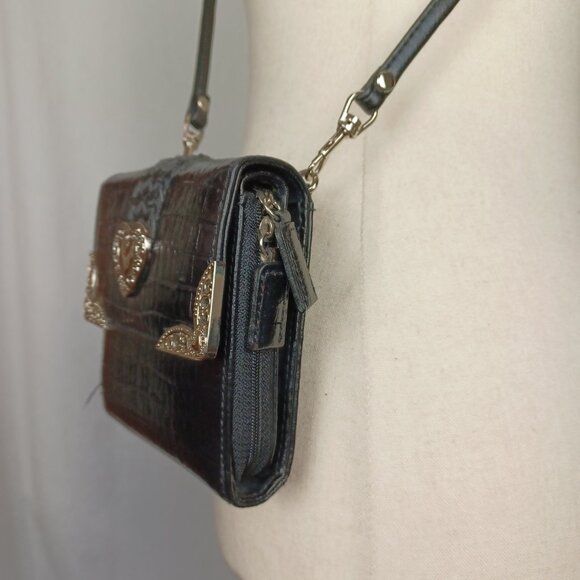 S O L D * Vintage 90s Y2K Western Mini Bag, 5x5 - Picture 4 of 12